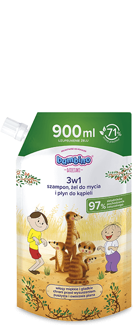 Uzupełnienie - 3w1: szampon, żel pod prysznic i płyn do kąpieli surykatki