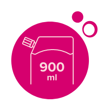 Lekkie opakowanie i duża pojemność 900 ml