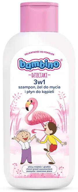 3w1: szampon, żel pod prysznic i płyn do kąpieli flaming